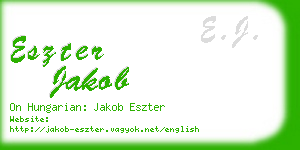 eszter jakob business card